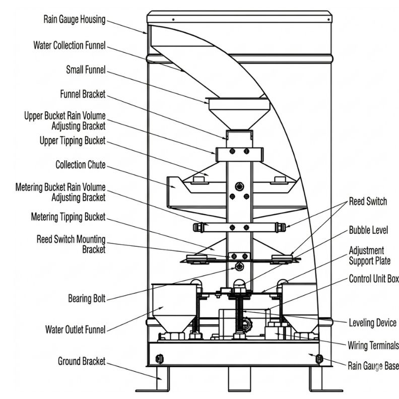 Dual Tipping Bucket Rain Gage